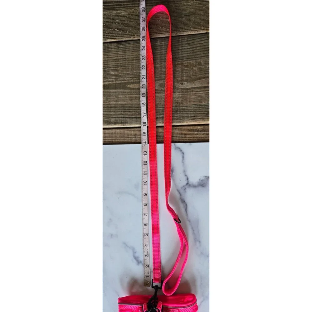 Bella & Pal Dog Step-in Harness Leash Set Small Hot Pink OxyMesh Hook Loop Puppy